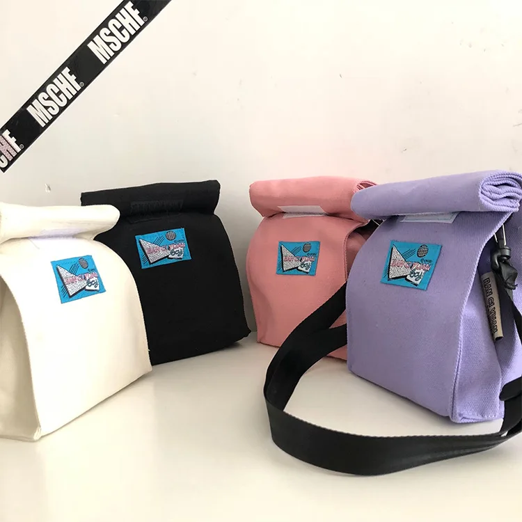 Мягкая Холщовая Сумка Harajuku маленькая сумка через плечо в Корейском стиле