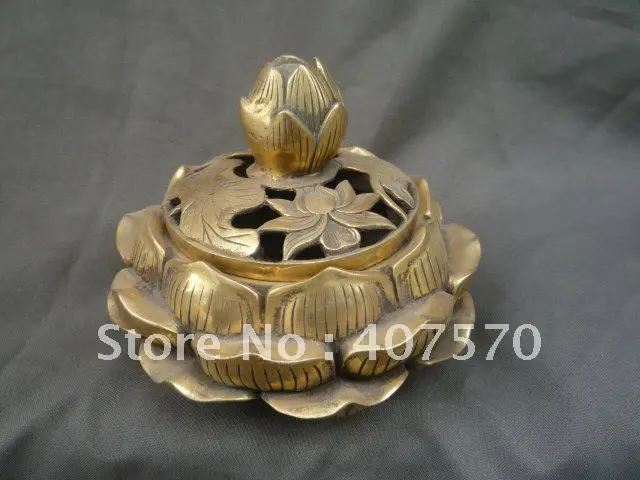 

Collectable Ming Dynasty copper lotus Incense Stove\Censer,Decoration