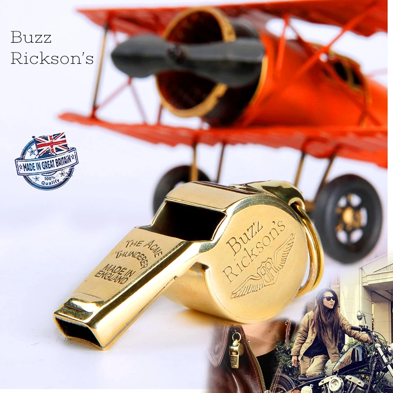 

British original import brass flight whistle Buzz Rickson's World War II reenactment of the Air Force whistle
