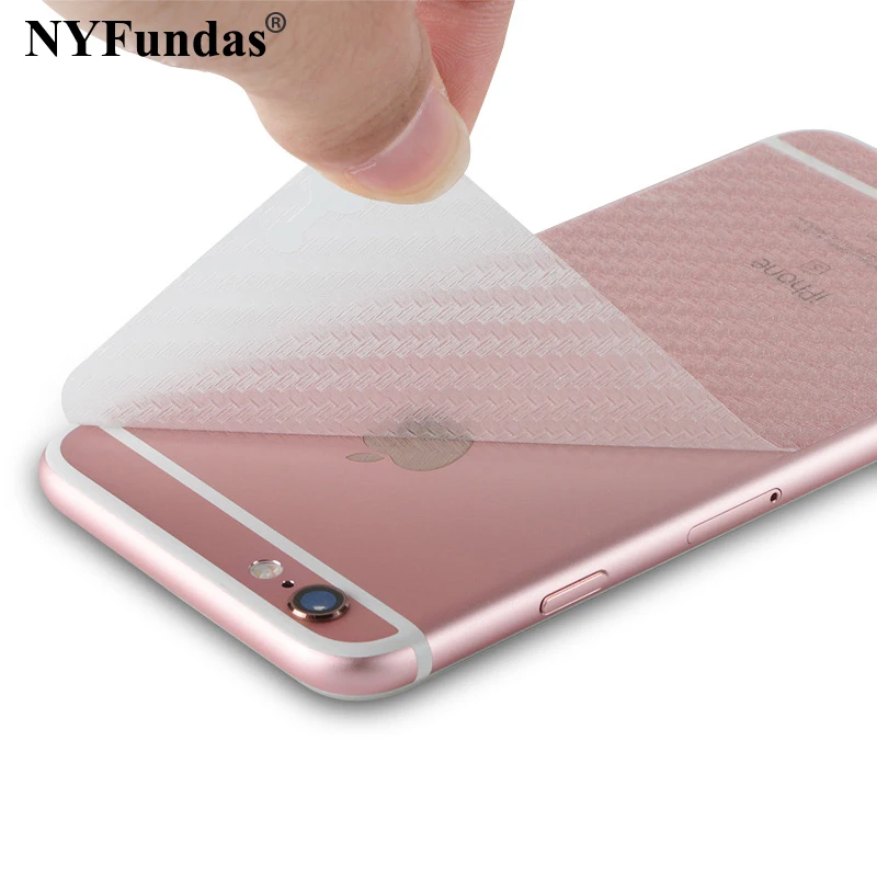 NYFundas 3D Anti-fingerprint Screen Protector Transparent Carbon Fiber Back Film For iphone 7 plus 5 5s SE 6 6s 6plus Protection (1)