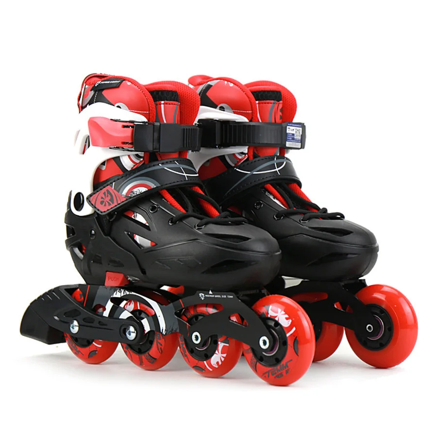 Original Flying Eagle S5S Junior Slalom Inline Skates Child Size Adjustable Roller Skating Shoes Kids Free Skating