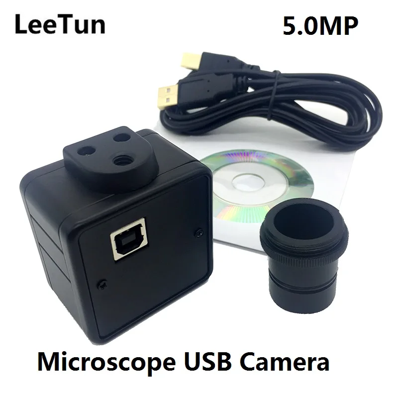 

LeeTun 5MP Microscope Electronic Eyepiece USB Video CMOS Camera Industrial Digital Image Capture 5 Megapixel High Resolution