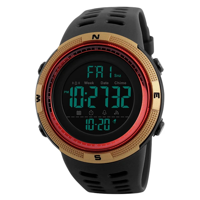 Skmei Luxury Brand Mens Sports Watches Dive 50m Digital LED Military Watch Men Fashion Casual Electronics Wristwatches Relojes -