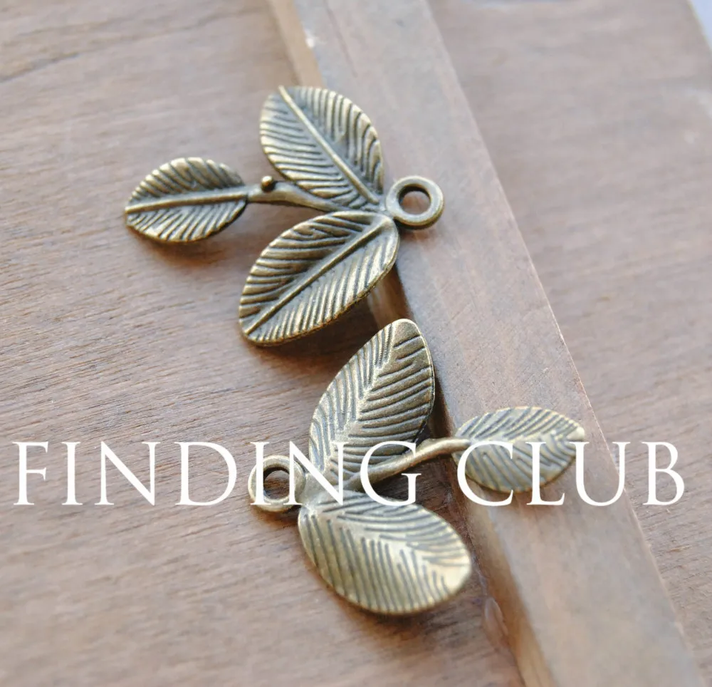 30 шт. фурнитура для ювелирных изделий|branch charm|filigree leafcharm charm |