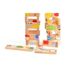 Multicolor wooden toys preschool montessori Educational toys for baby kids 28 square blocks Domino children's educational toys Multicolor wooden toys preschool montessori Educational toys for baby kids 28 square blocks Domino children's educational toys