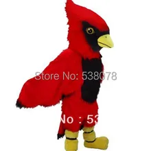 Красивый красный кардинал попугай птица Маскоты костюм для взрослых Размеры Прохладный весело вечернее Изящное Платье Cosply Костюмы sw596