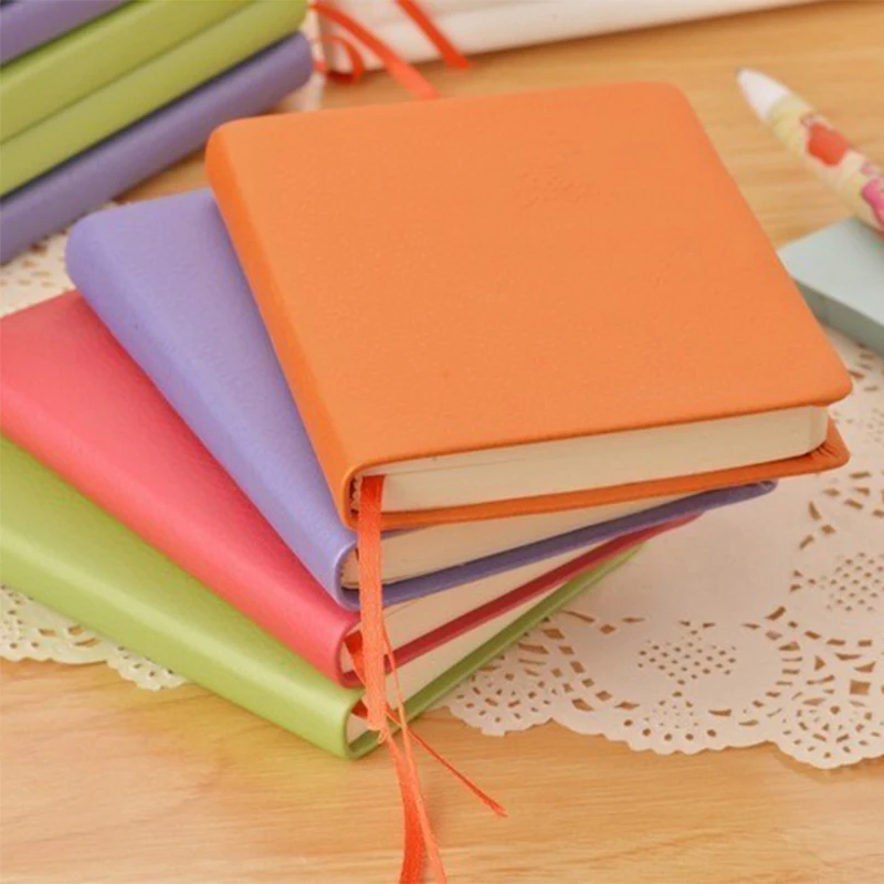 

Mini Diary Cute notebook school 80 sheets paper Notepad Pu leather note book Stationery Products Office School Supplies Gift