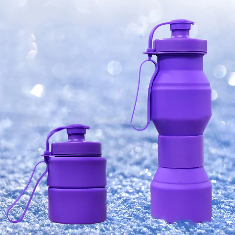 800ml Creative Outdoor Travel Eco Friendly Folding Silicone Water