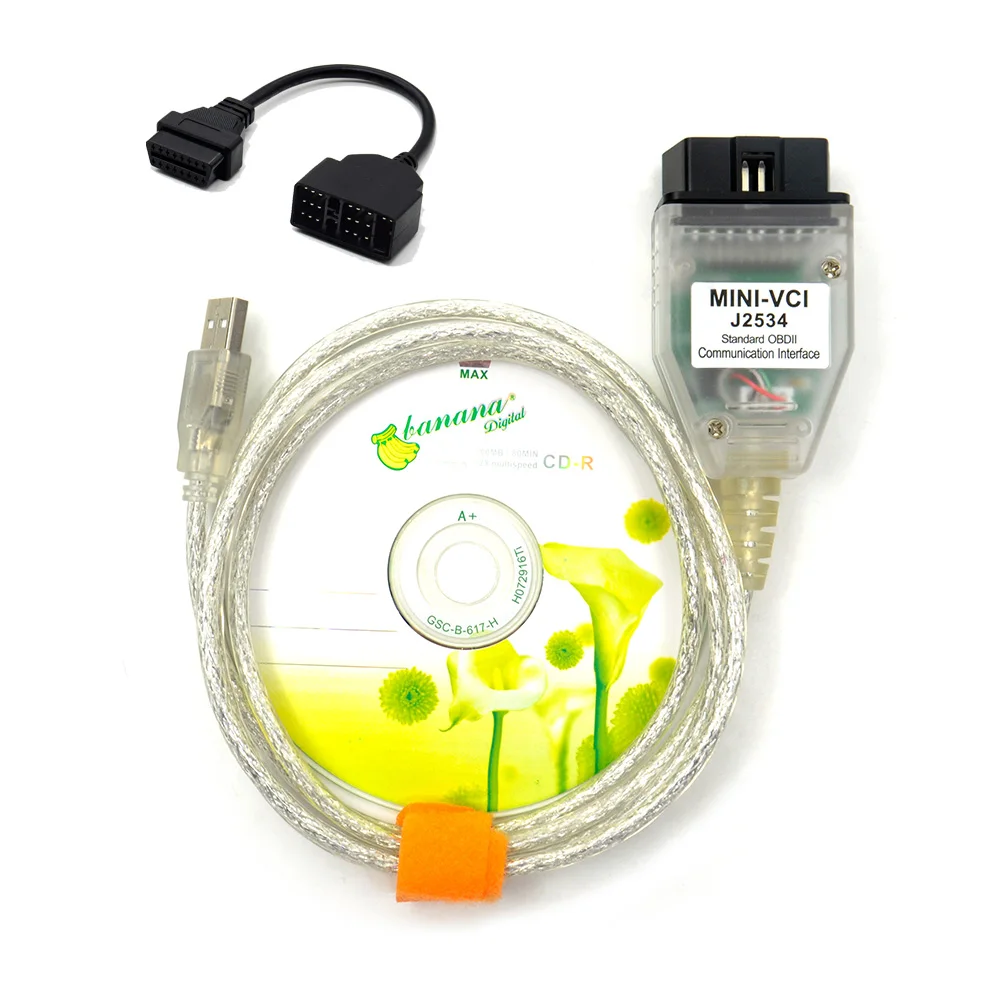 Новое поступление Mini-VCI J2534 для TOY-O-TA TIS Techstream V12.00.127 диагностический кабель MINI VCI - Цвет: 22Pin wt VCI Cable