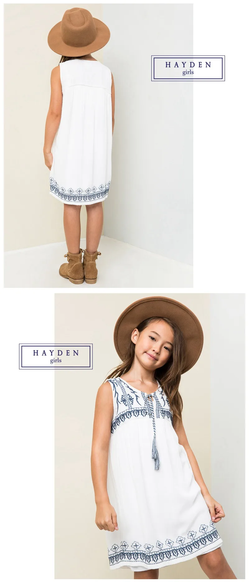 girls embroidered dress G3392-10