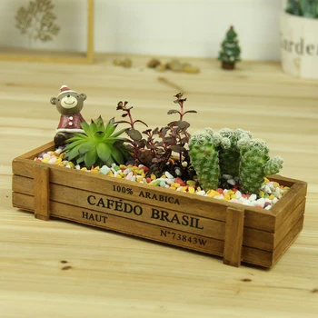 

Wood Flowerpot Garden Planter Plant Pot Window Box Trough Pot Succulent Flower Bed Plant Bed Pot Flower Pots & Planters