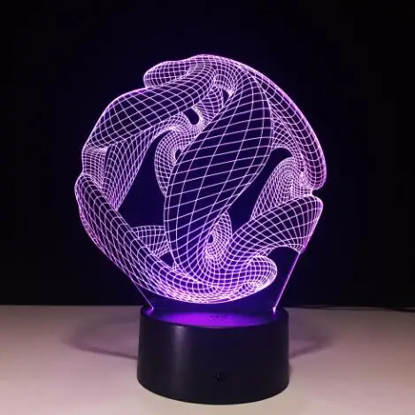 Креативный 3D иллюзионный светильник светодиодный ночник 3D абстрактный художественный графика Lamparas атмосферная лампа Новинка светильник ing украшение дома - Испускаемый цвет: Abstract 11