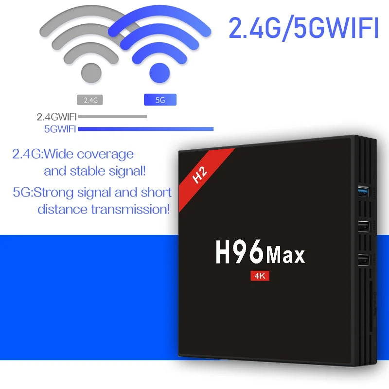 Android 71 4 GB de RAM 32 GB ROM Smart 4 K TV Box RK3328 Quad Core Digital pantalla 24g/5G Wifi BT4.0 USB3.0 H.265 HDR10