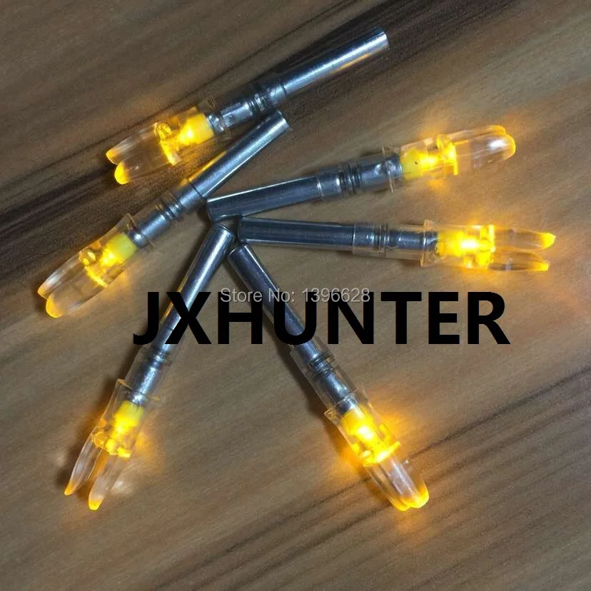 12PK yellow color Archery hunting lighted compound bow arrow nocks with