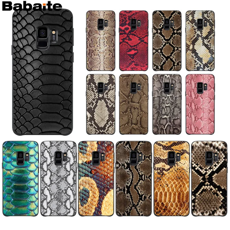 

Babaite snake skin art DIY Luxury High-end Protector Case for Samsung S9 S9 plus S5 S6 S6edge S6plus S7 S7edge S8 S8plus