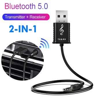 

Mini 2 IN 1 Bluetooth 5.0 Receiver and Transmitter Wireless 3.5mm AUX Audio Wireless Adapter For Car Home TV MP3 PC
