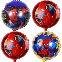 50 шт./партия, 45*45 см, фольгированные гелиевые шары «Человек-паук», Детские шары на день рождения, товары для свадебного декора, воздушные шарики-глобусы