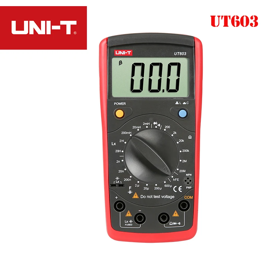 

UNI-T UT601/UT603 Modern Resistance Inductance Capacitance Meters LCR Meters Capacitors Ohmmeter W/hFE Tester continunity buzzer