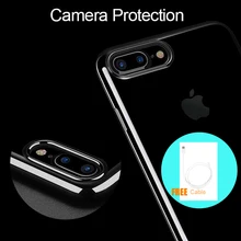 

Transparent Silicone TPU Case for Phone Case For iPhone 6 6S 7 8 6Plus 7Plus 8Plus 6SPLUS Luxury Crystal Case