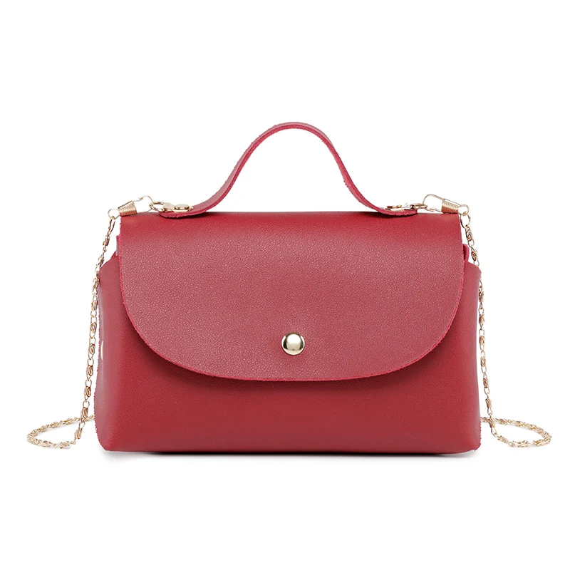 

Women Candy Color Small Handle Flap Crossbody Messenger Bag Megnetic Buckle PU Purse Wallet Best Sale- Popular