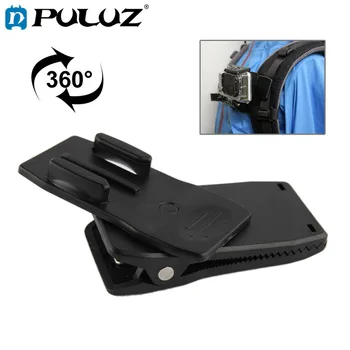 

PULUZ 360 Degree Rotation Quick Release Backpack Rucksack Hat Clip Clamp Mount for GoPro And Other Sport Cameras