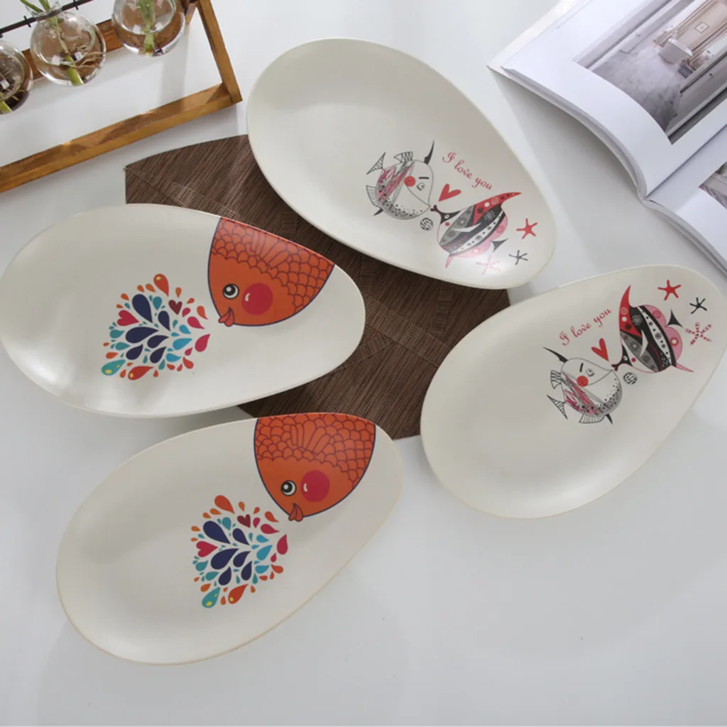 

Bamboo Fiber Tableware Environmental Protection Dish Fruit Plate Candy Plate best selling 2019 products creative kitchen tool