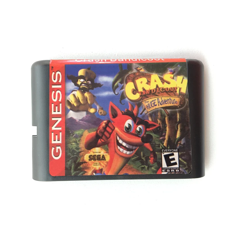 Карта памяти Crash Bandicoot 16 bit MD для sega Mega Drive 2 для sega Genesis Megadrive