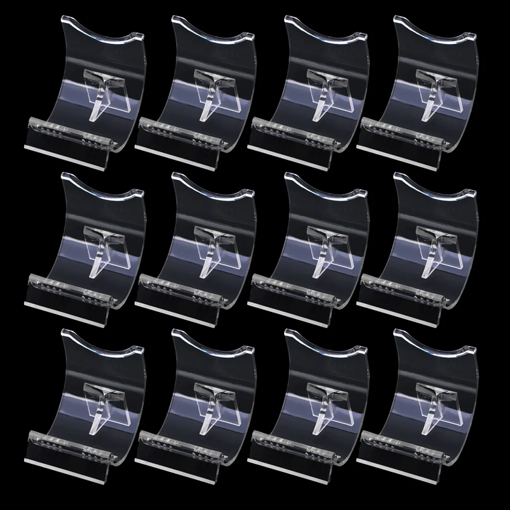 12PCS Lighter Display Stand Clear Acrylic Easel Holder for Lighter Accessories