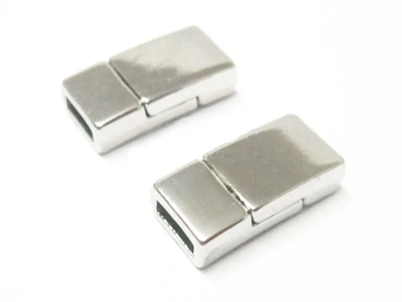 

Rhodium plated 6x2mm magnet clasp 6mm Flat magnetic clasp
