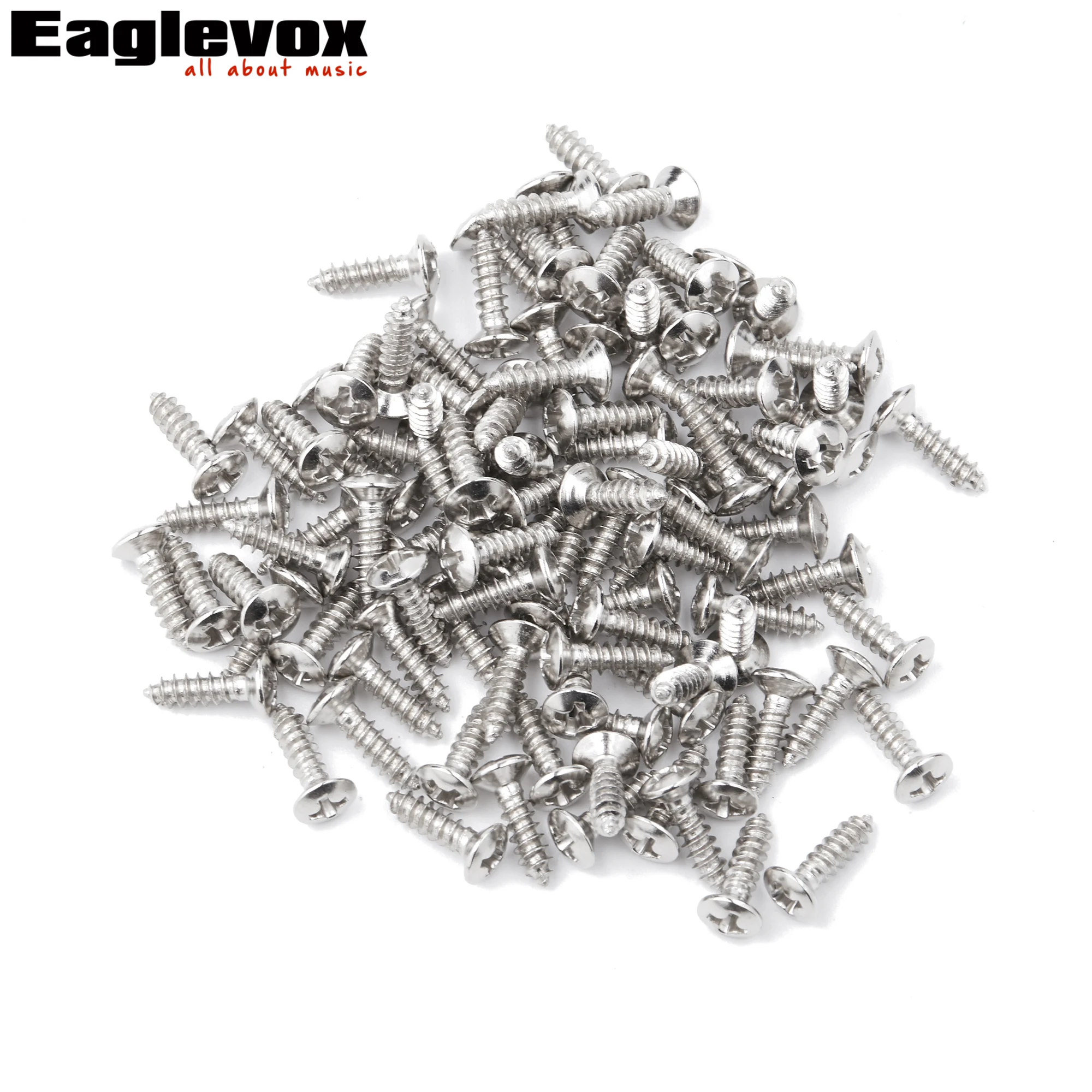 100 pieces Electric Guitar Screws Oval Head Screws for Guitar and Bass