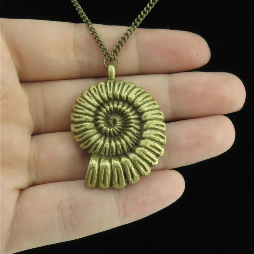 Rainbow Bronze Cute Shell Snail Conch Pendant Necklace For Women Men Accessories Short Chain Collar Choker Vintage Necklace 18" 2