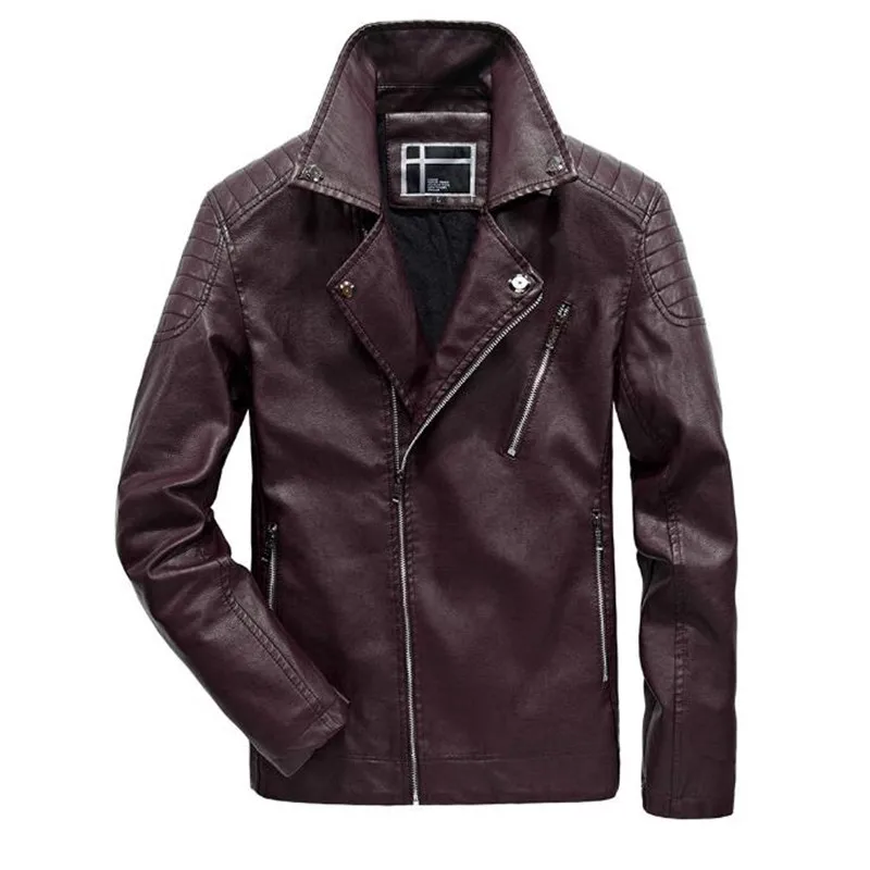 Pu Los Color Viento E Cuero Alta Sólido Chaqueta Otoño Invierno Hombres De Capa wine Red Prueba Gama black A Motocicleta 2017 Brown xPF4wfqOY