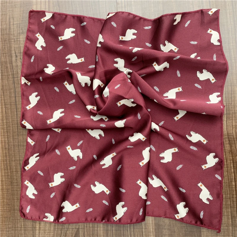 Маленький шелковый квадратный шарф для женщин модный принт для офиса женские шейные шарфы повязка для волос носовой платок для девочек дизайнер - Цвет: FX-101