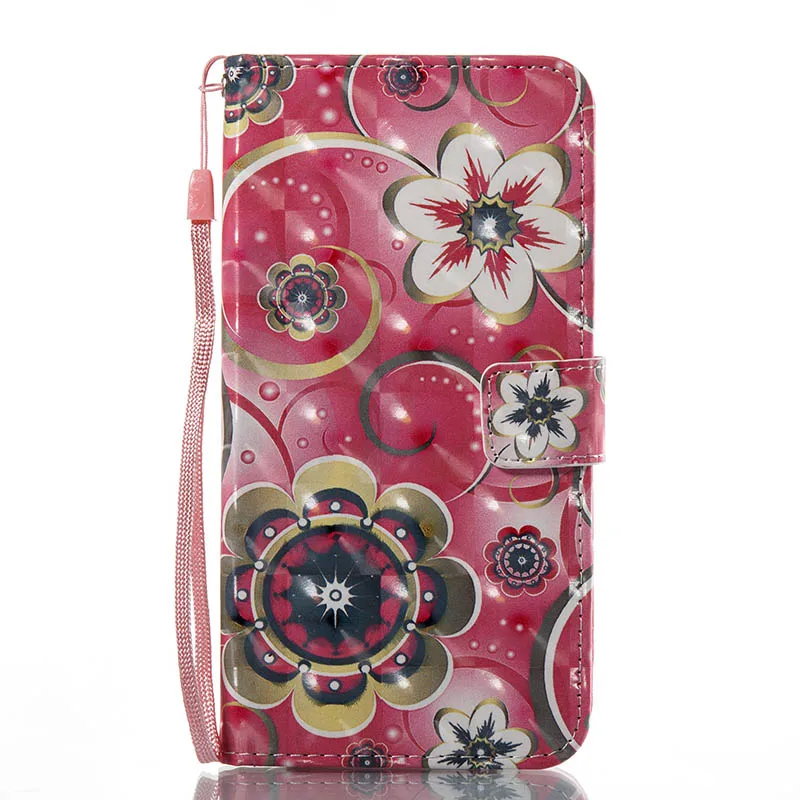 A3 A5 A520 Чехол-бумажник из искусственной кожи чехол для samsung Galaxy S6 S7 край S8 S9 плюс J3 J5 J7 Pro J330 J530 J730 B21 - Цвет: Tulip Flower