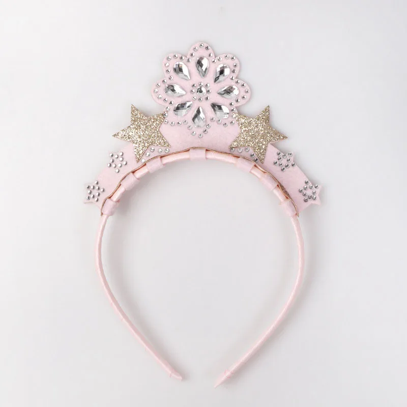 Новая Милая корона принцессы ободок Блестящий фетровый Винтажный Золотой Серебряный Тиара подарок на день рождения детский головной аксессуар головные уборы для девушек