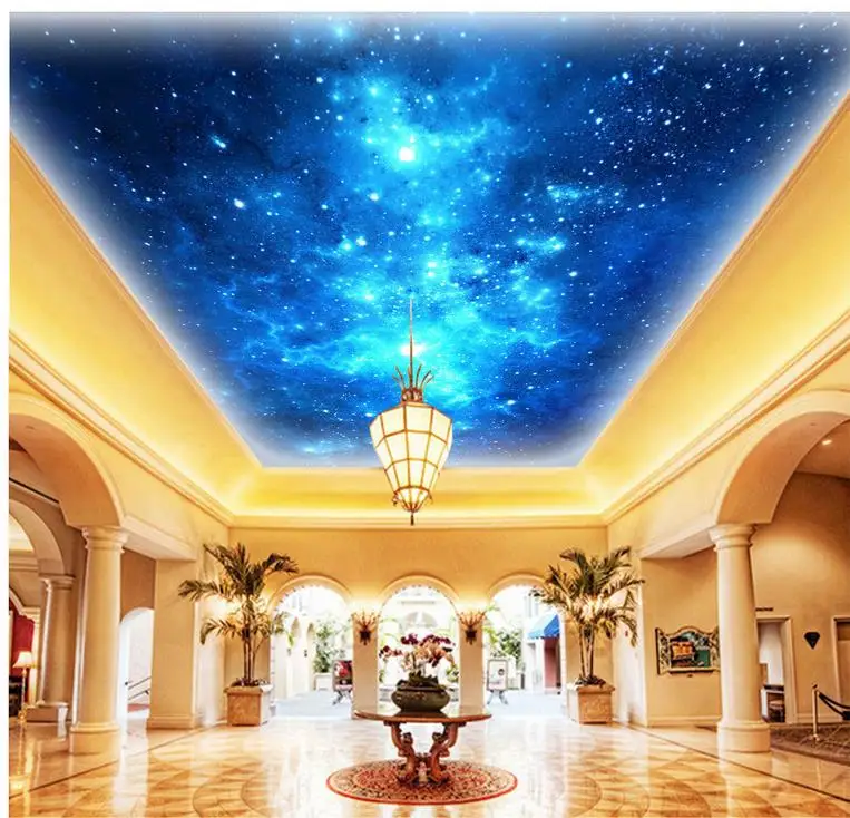 

Blue Sky Dream living room ceiling 3d murals wallpaper for living room Custom photo wallpaper 3D stereoscopic ceiling