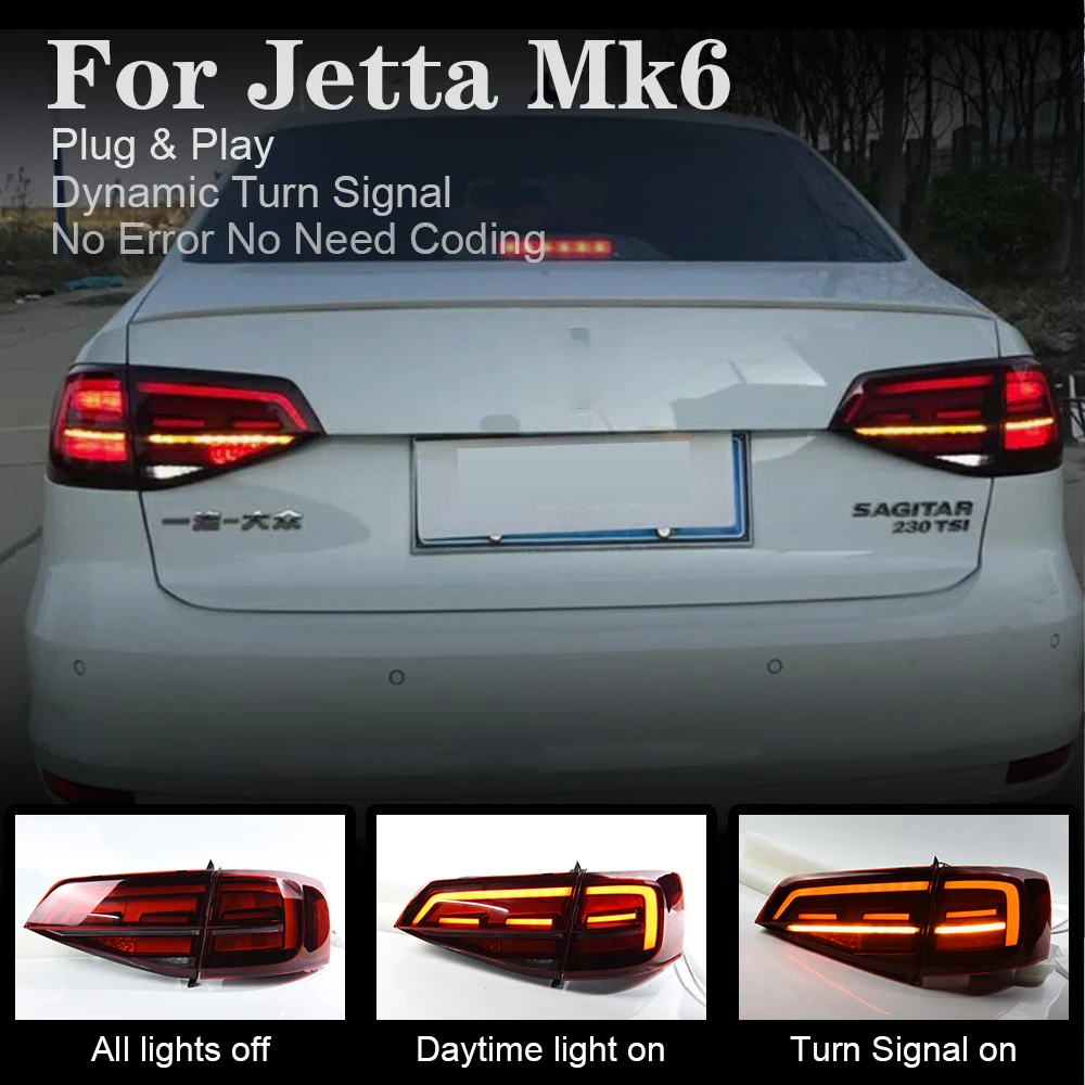Автомобильный Стайлинг светодиодный задний фонарь для Jetta задний светильник s- Jetta Mk6 светодиодный задний светильник DRL динамический сигнал поворота светодиодный задний противотуманный фонарь