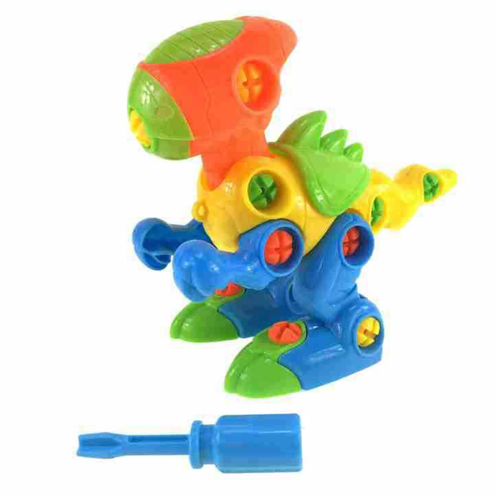 Динозавр игрушка для детей собранная модель животного подарок на день рождения мальчики девочки гайка разборка развивающие красочные От 1 до 6 лет