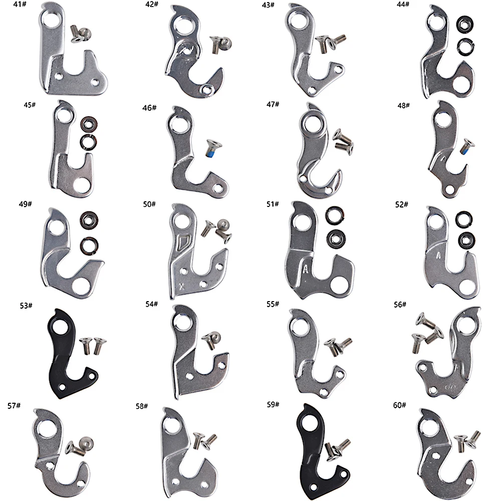 15 шт. 41#-60# MTB шестерни задний переключатель Вешалка выпадающий задний крючок для рамки с бесплатными винтами Велоспорт дорожный велосипед горный велосипед рама