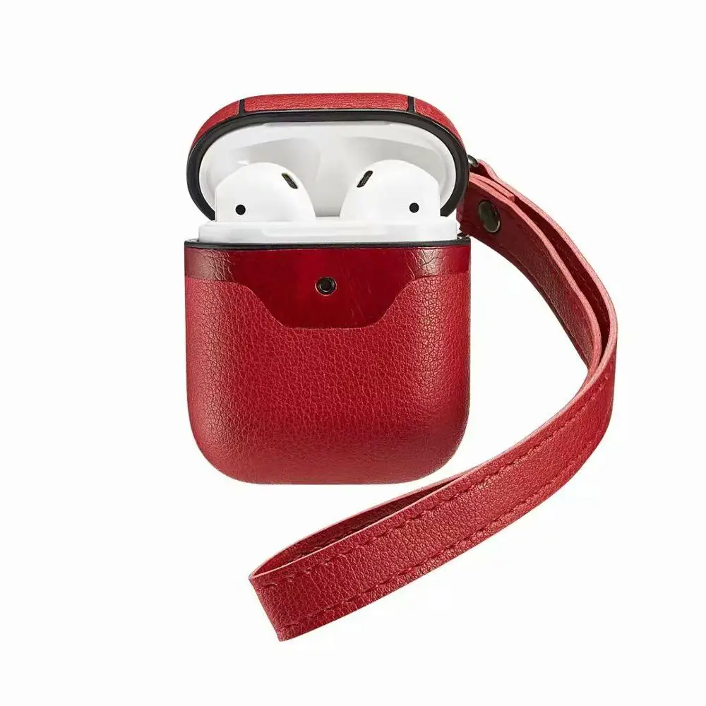 

For AirPods leather Case Cover Protective Skin for Apple Airpod Charging Case sport headphone fone de ouvido drop shopping
