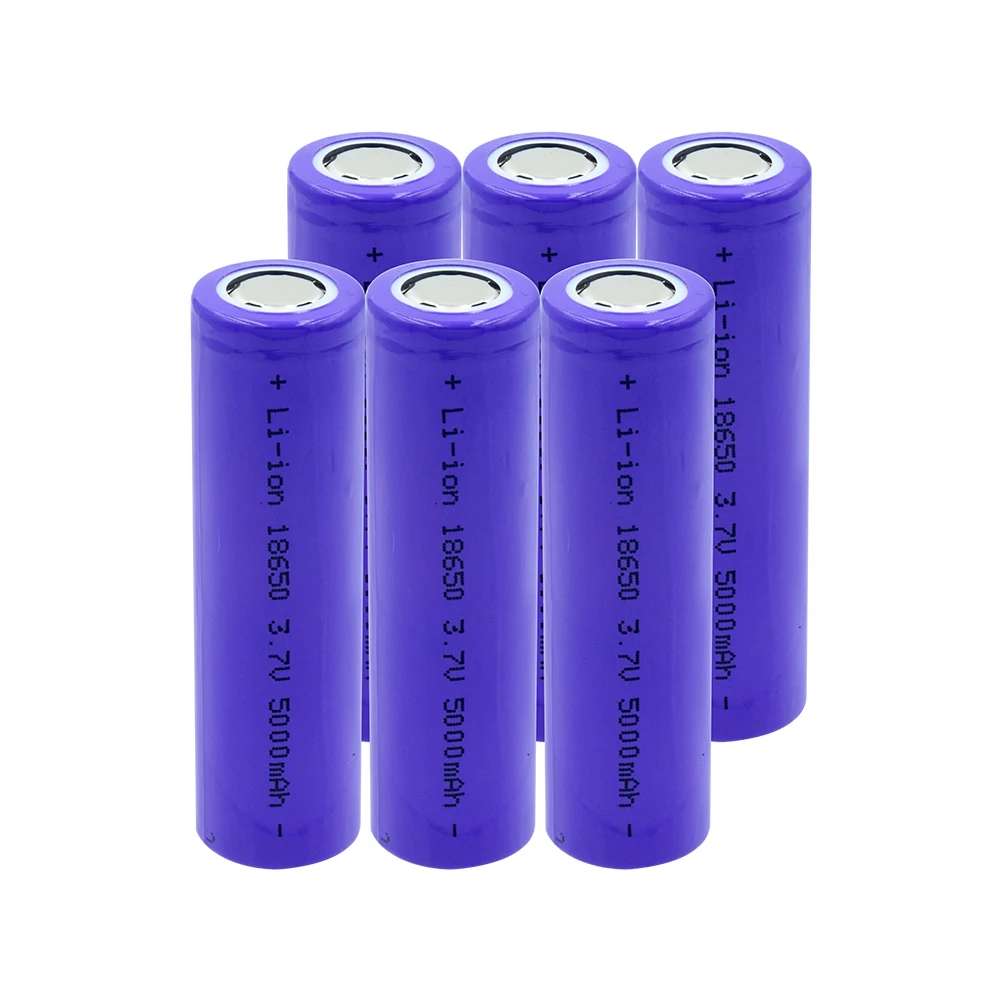 

6/8/10 PCS HIGH CAPACITY 18650 LI-ION BATTERY 5000MAH 3.7V LITHIUM BATTERY RECHARGEABLE FOR FLASHLIGHT TOY