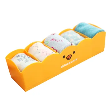 

Household Cosmetic Storage boxes Small Desktop Office Computer Remote Storage box SocksTies Bra Plastic Underwear Storage Boxes