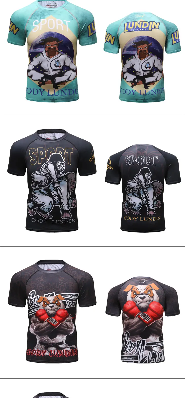 3D Футболка с принтом Мужская футболка с короткими рукавами Camiseta Masculina MMA забавная футболка s компрессионная быстросохнущая Модные топы CODY LUNDIN Новинка