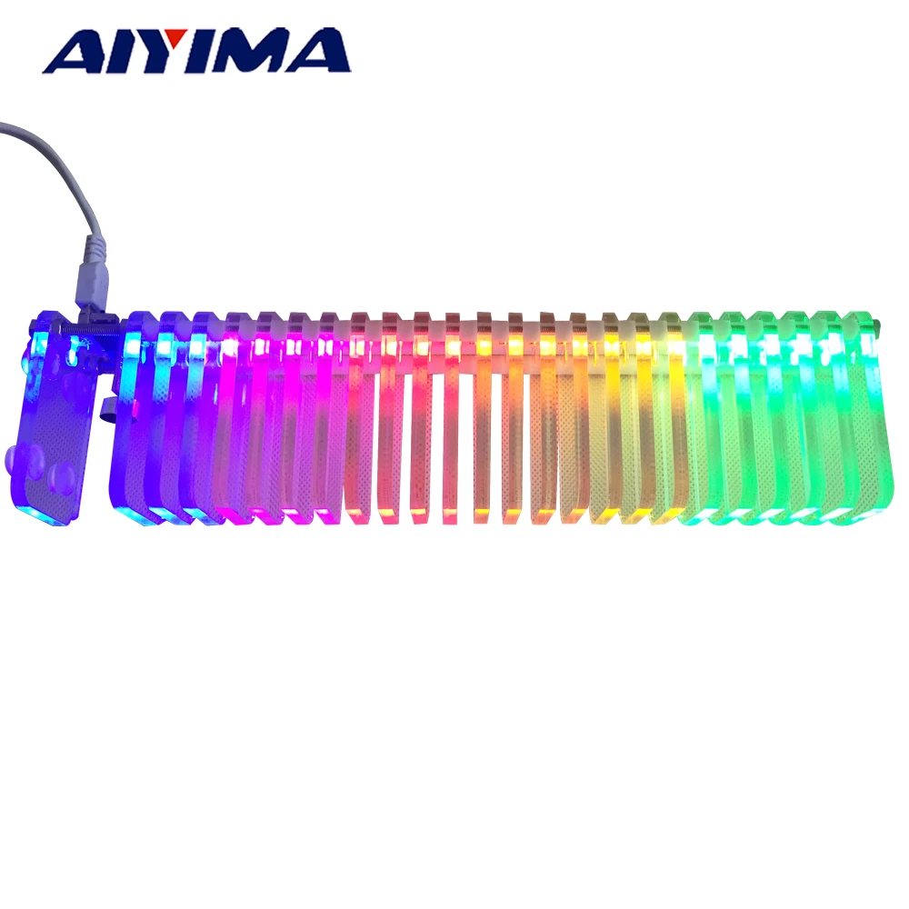 AIYIMA KS25 Звуковое управление VU метр Кристалл звуковая колонка аудио измеритель уровня Светодиодный музыкальный спектр DIY наборы VU башня для домашнего кинотеатра