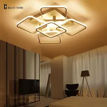 BLUE TIME Modern Chandelier Led For Living room Bedroom Restaurant Lamp Rings Alluminum Acrylic LED Chandelier Lighting Fixtures