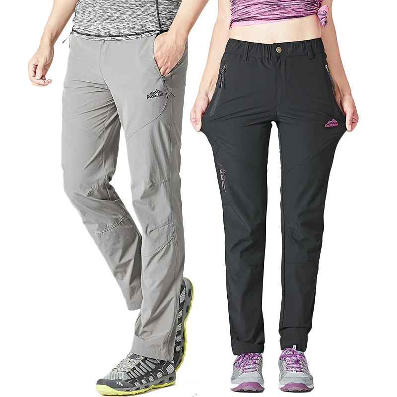 LoClimb Stretch Nylon Hiking Pants Men/Women Outdoor Sprots Quick Dry Trousers Man Nature Mountain/Cycling/Trekking Pants AM228
