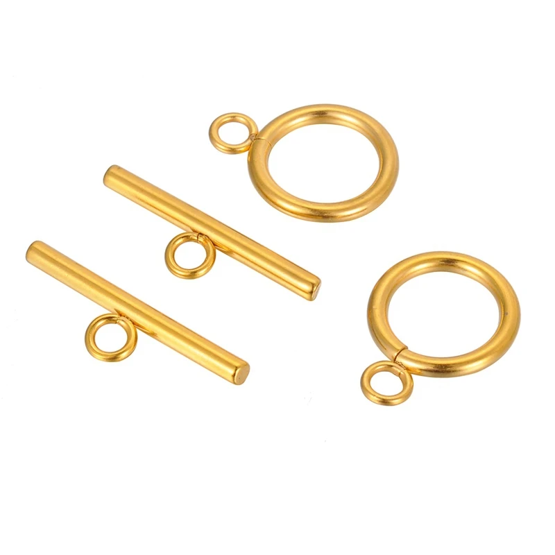 

FUNIQUE 3Sets gold color Stainless Steel OT Clasps Buckle Connectors Fit Bracelet Necklace For DIY Jewelry Making Findings 2016