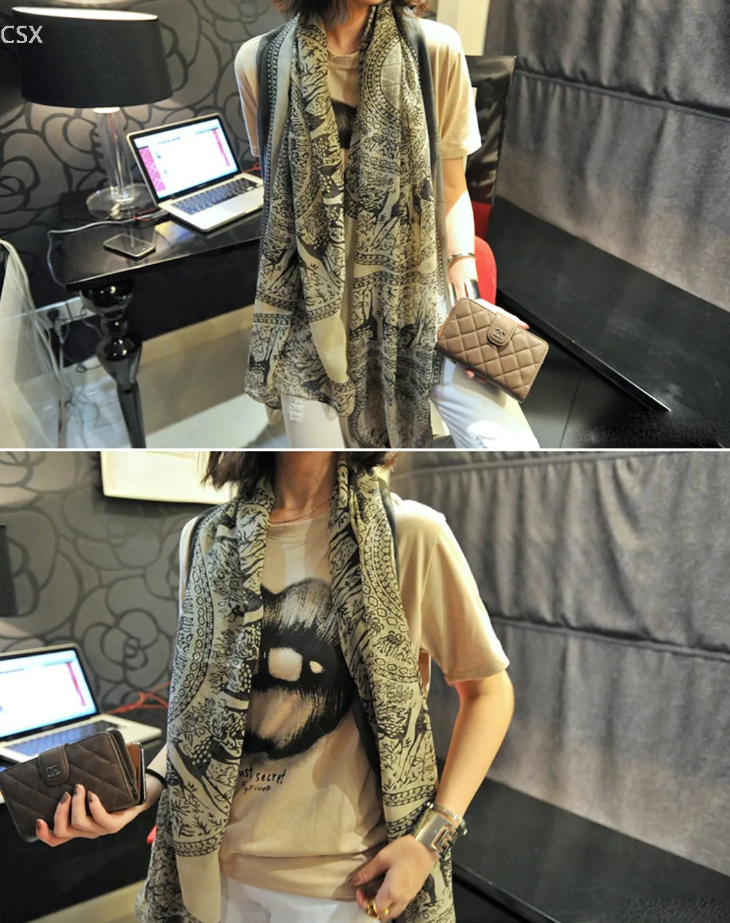 MwOiiOwM 150*80 см Высококачественная Элегантная модная женская длинная печать шарф из хлопка и полиэстера обертывание Женская шаль большие шарфы хит