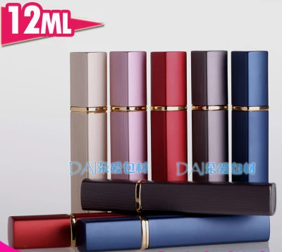 

by DHL 100Pcs free shipping Fashion 12ml Aluminum Perfume Bottle With Mini Atomizer Spray Bottles Portable Parfum Container