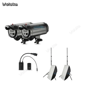 

2 flash light kit 600W GN99 2 softbox light kit + 2 lamp support photo studio photography accessories set fotografia CD50 T10